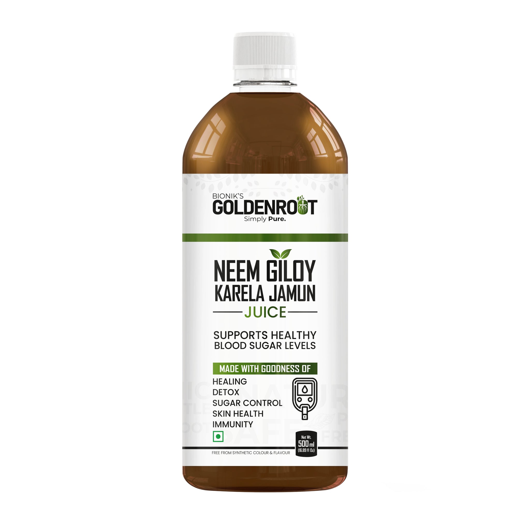 Bionik GoldenRoot Neem Giloy Karela Jamun Juice | 500 ml