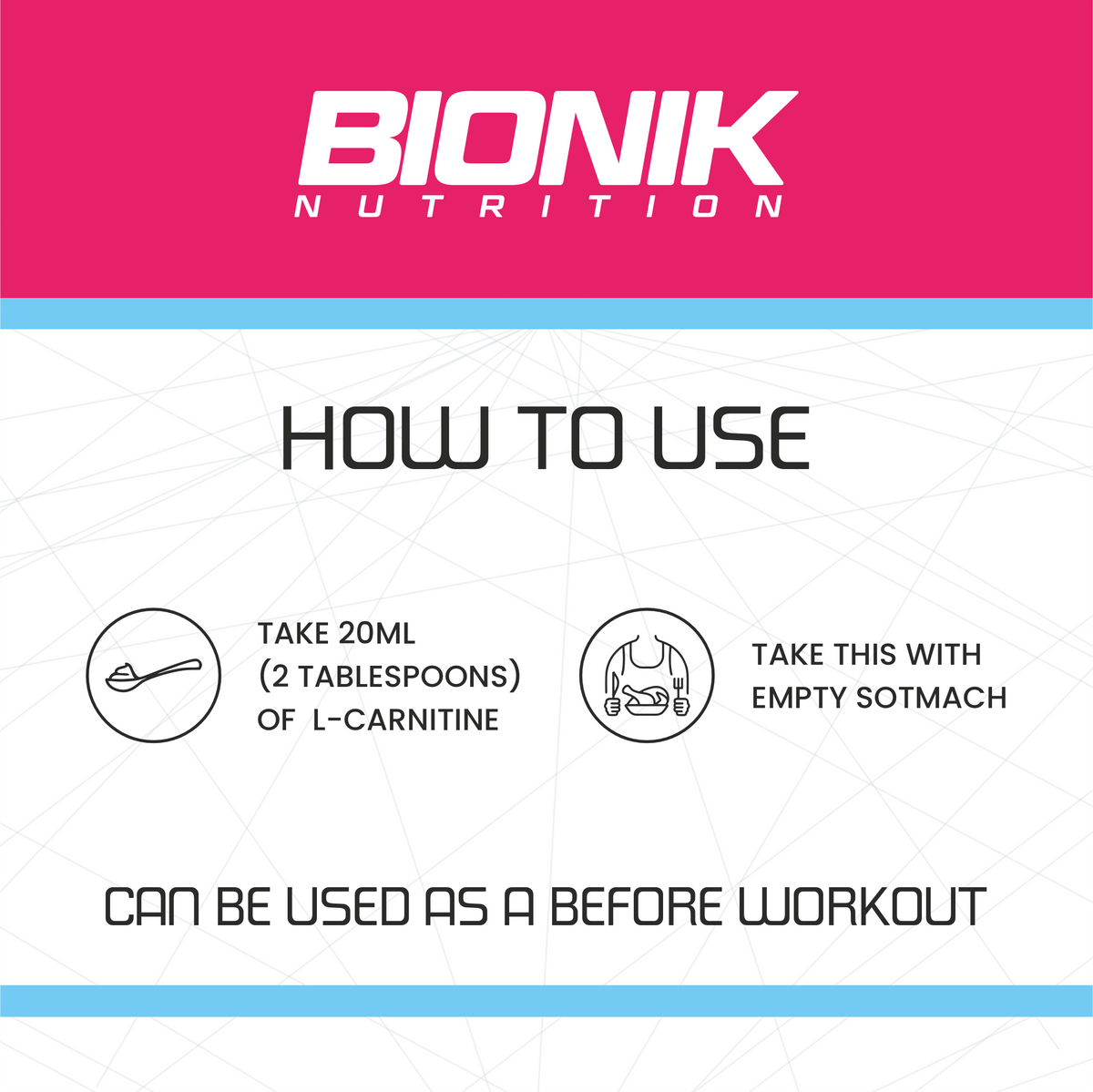 BIONIK NUTRITION L-Carnitine Liquid 3300mg L-Carnitine – Mix Fruit Punch