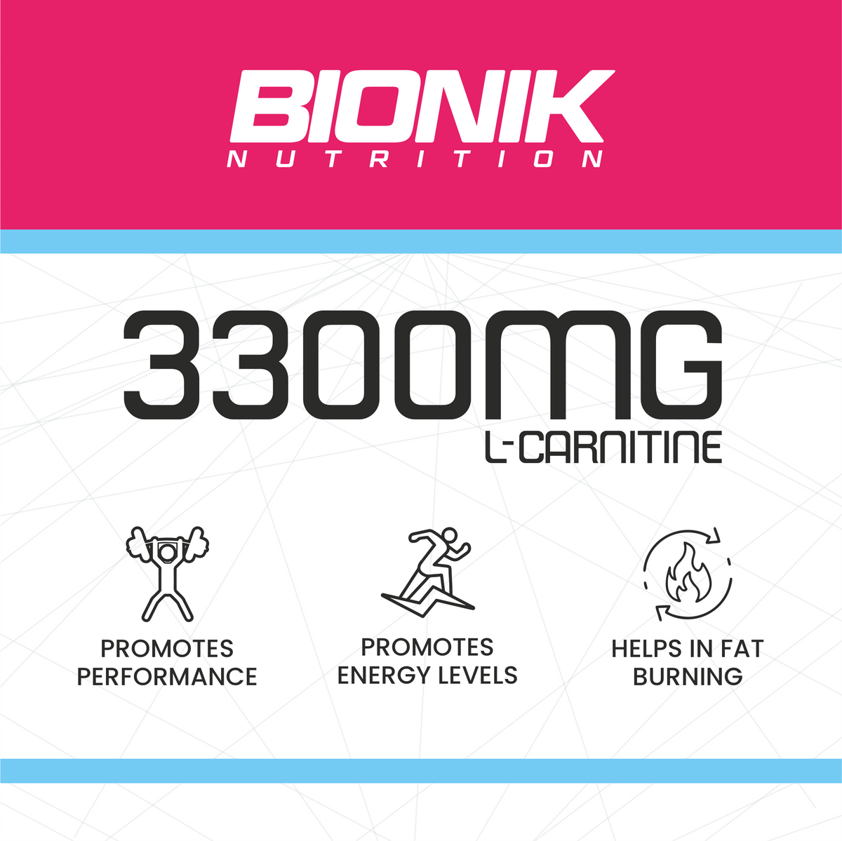 BIONIK NUTRITION L-Carnitine Liquid 3300mg L-Carnitine – Mix Fruit Punch