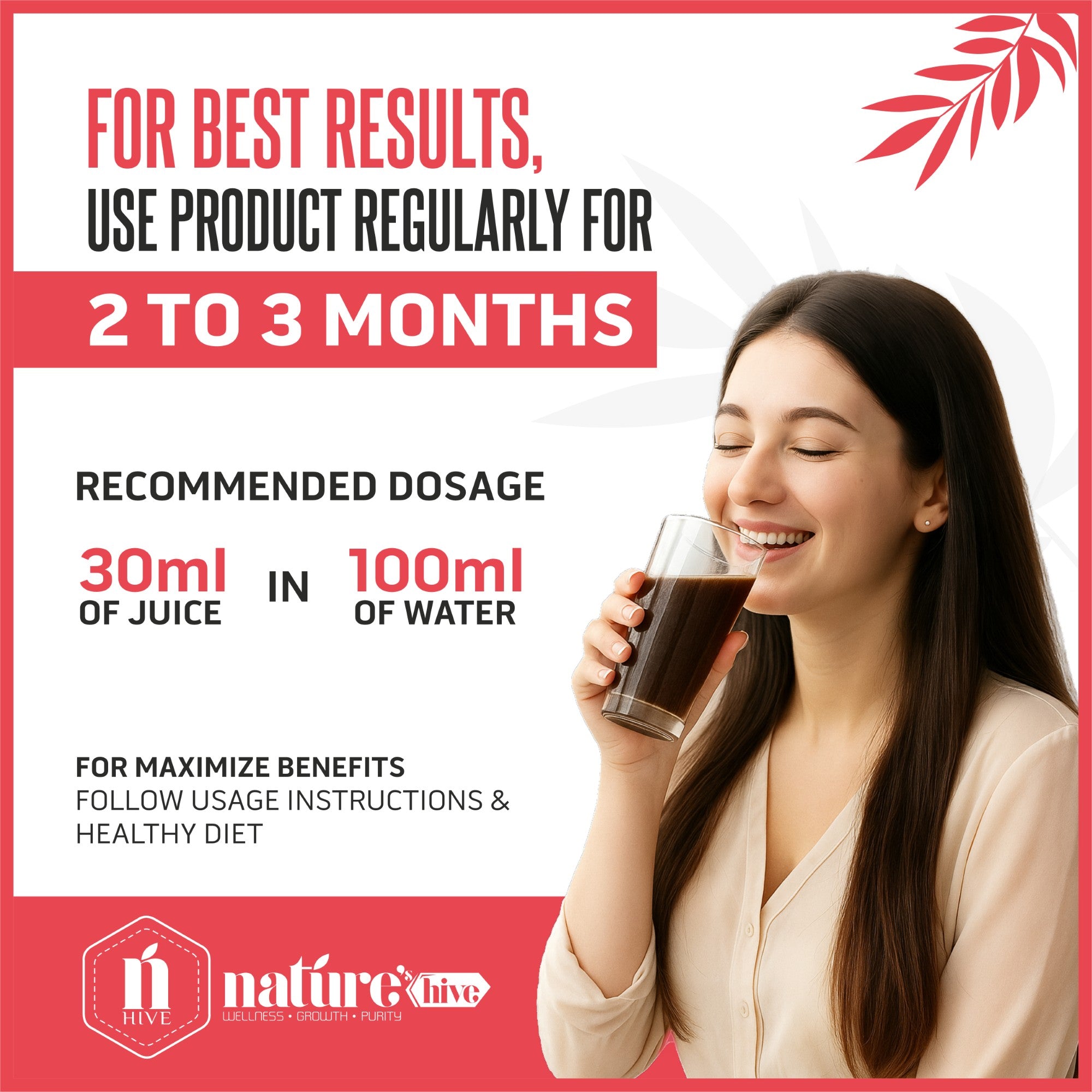 Nature's Hive BP Care Juice | Herbal Heart Wellness Support | 1 L