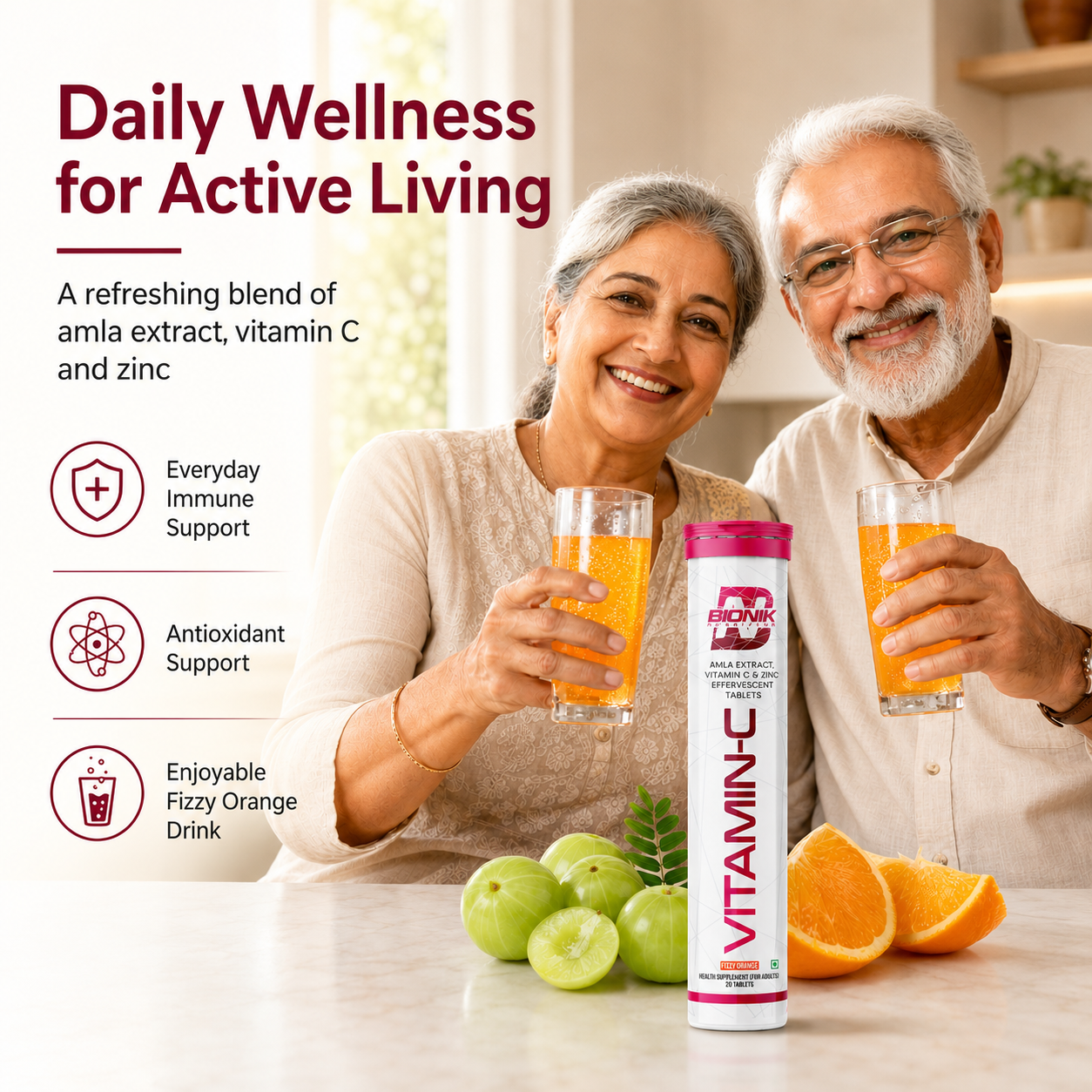 BIONIK NUTRITION Vitamin C Effervescent Tablets promotional image 2 - pending photo verification