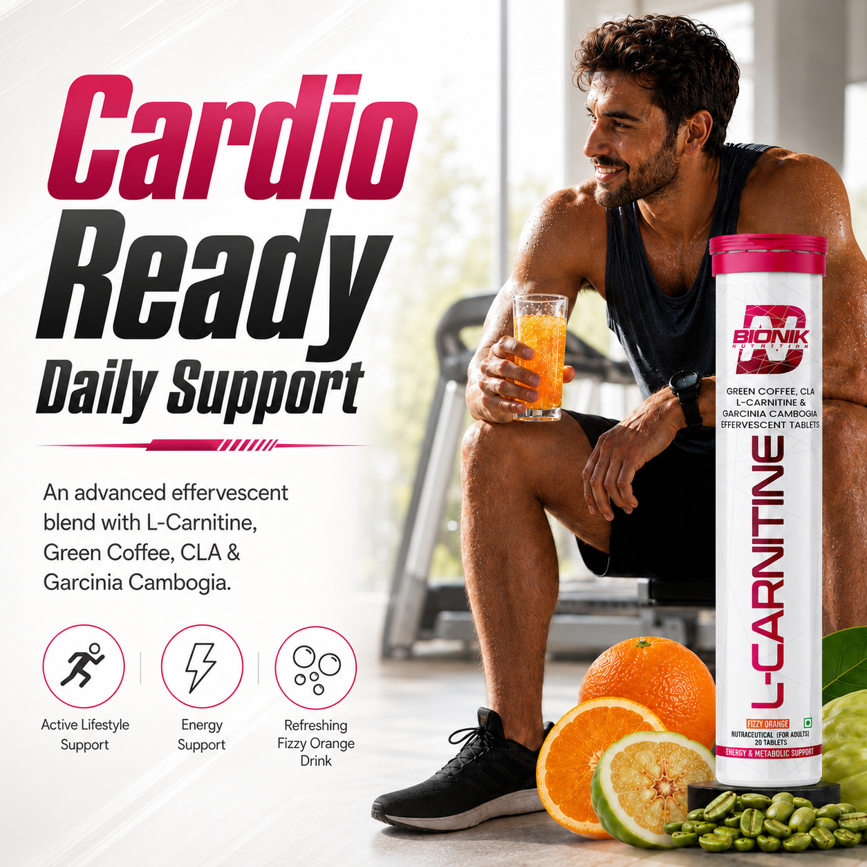 BIONIK NUTRITION L-Carnitine Effervescent Tablets promotional image - pending photo verification
