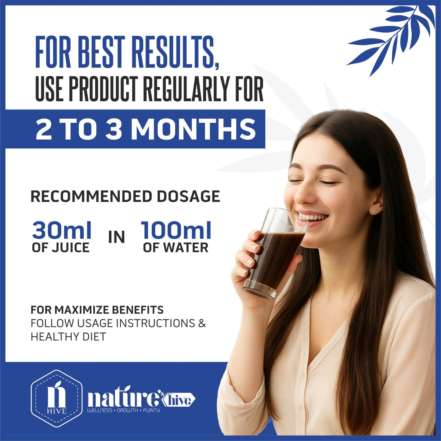Nature's Hive Diafree Juice | Herbal Sugar Wellness Support | 1 L