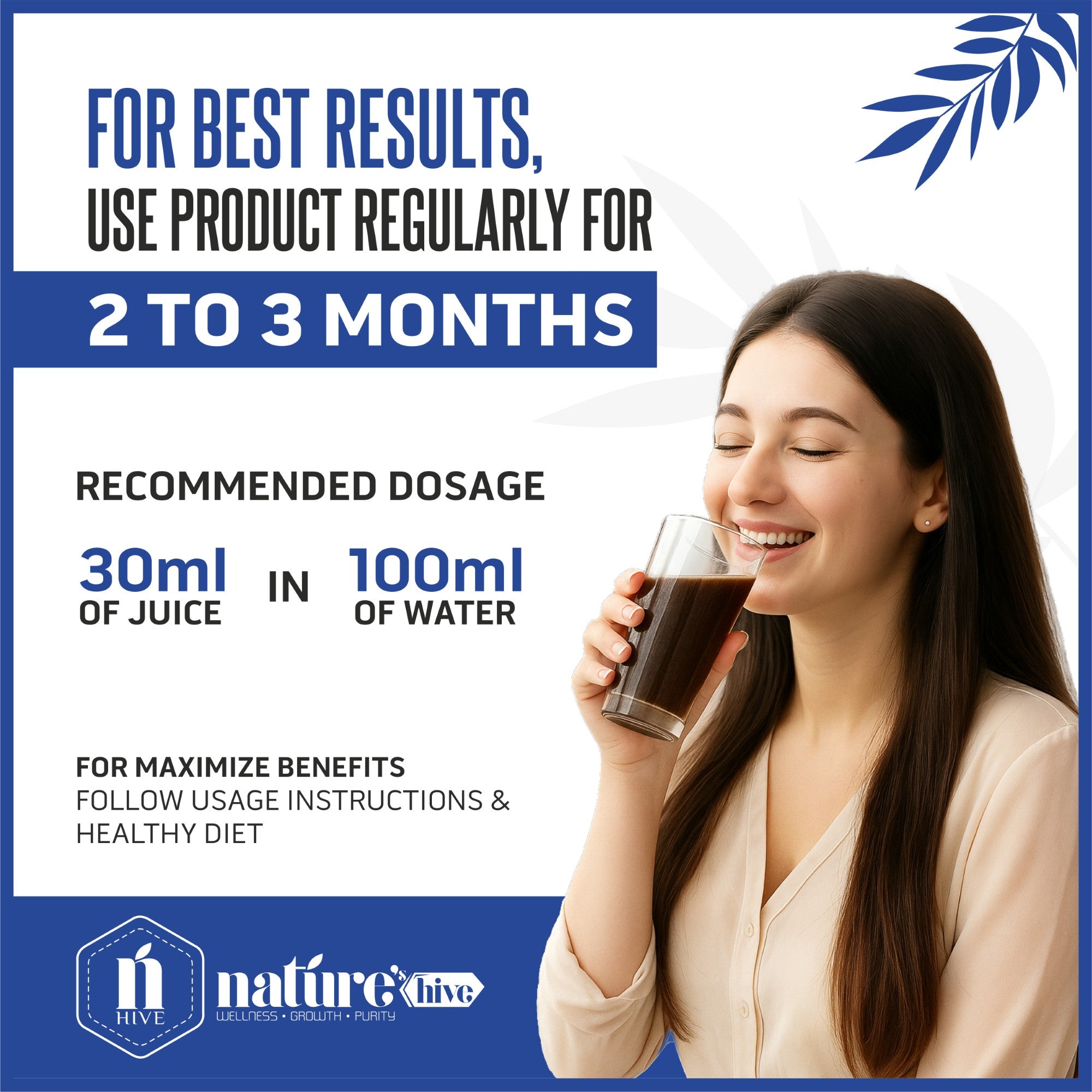Nature's Hive Diafree Juice | Herbal Sugar Wellness Support | 1 L