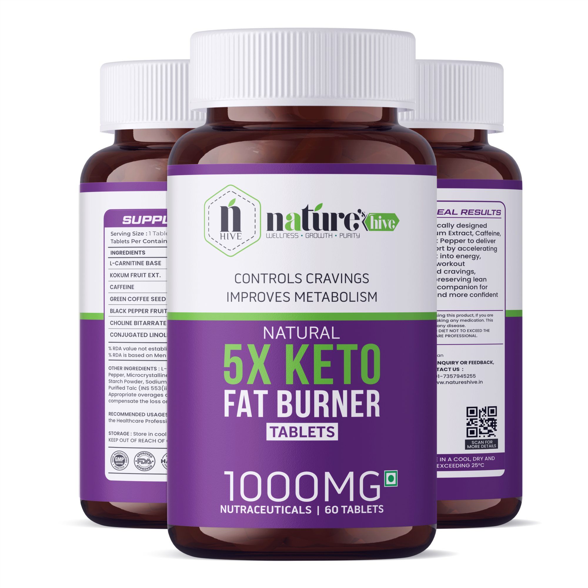 Nature's Hive Fat Burner Tablets | Weight Management Support | 60 Tablets