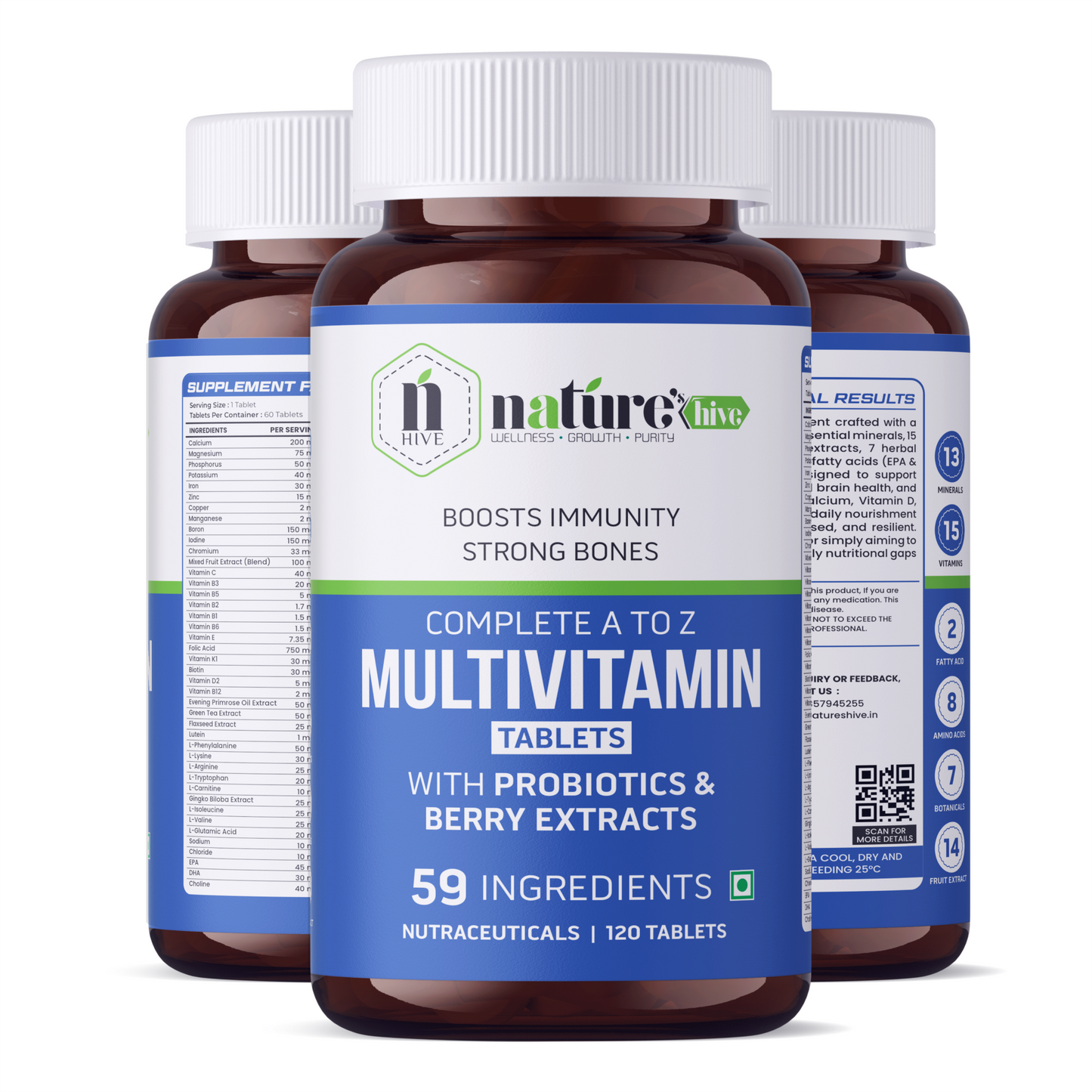 Nature's Hive Multivitamin Tablets | Daily Wellness Support | 60 Tablets