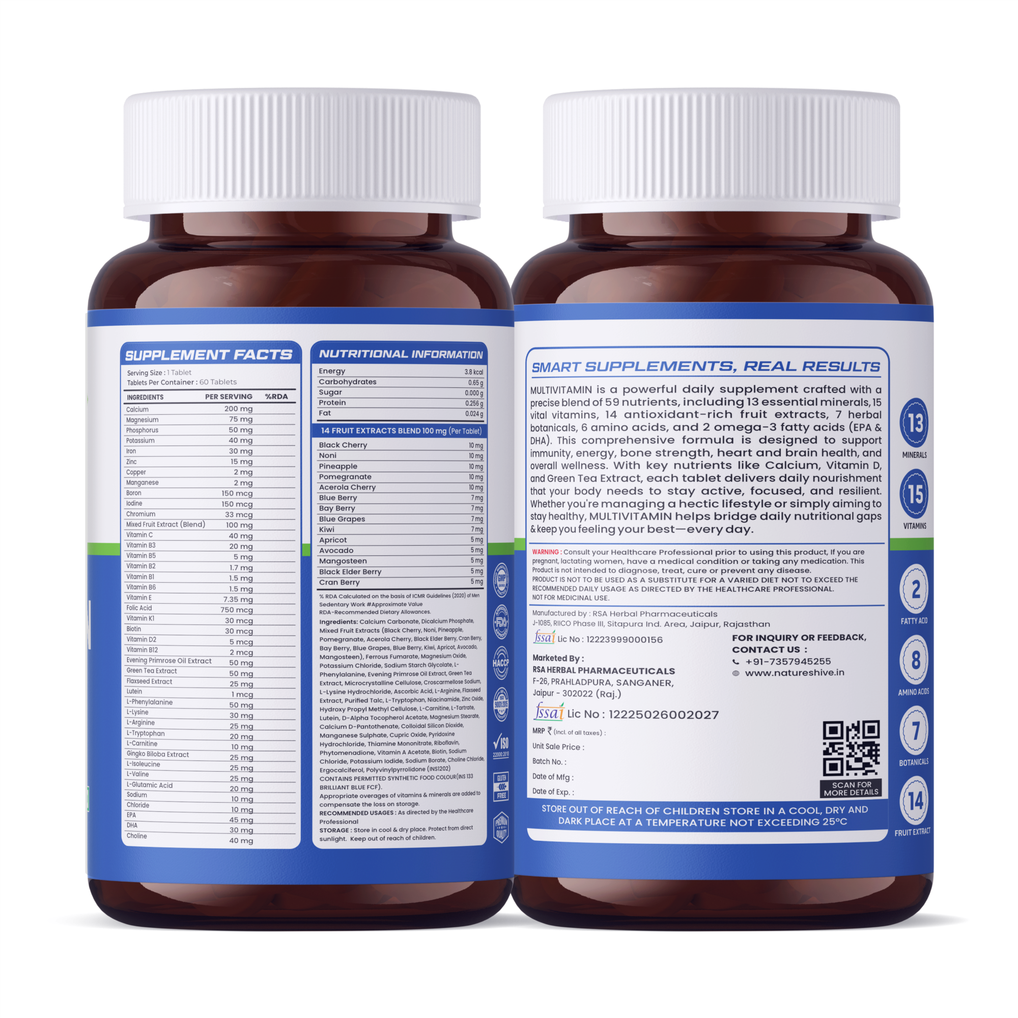 Nature's Hive Multivitamin Tablets | Daily Wellness Support | 60 Tablets