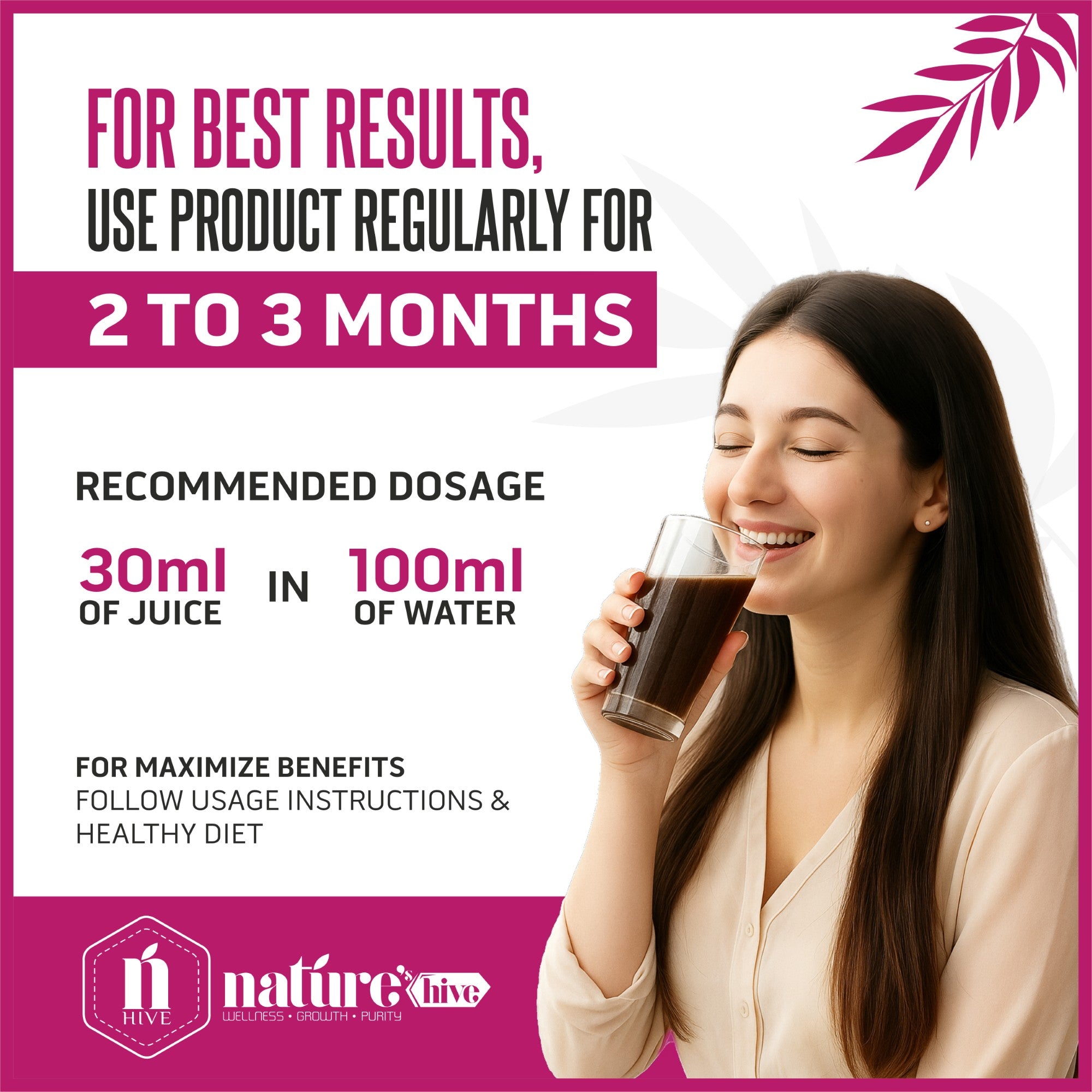 Nature's Hive She Care Juice | Women's Wellness Support | 1 L
