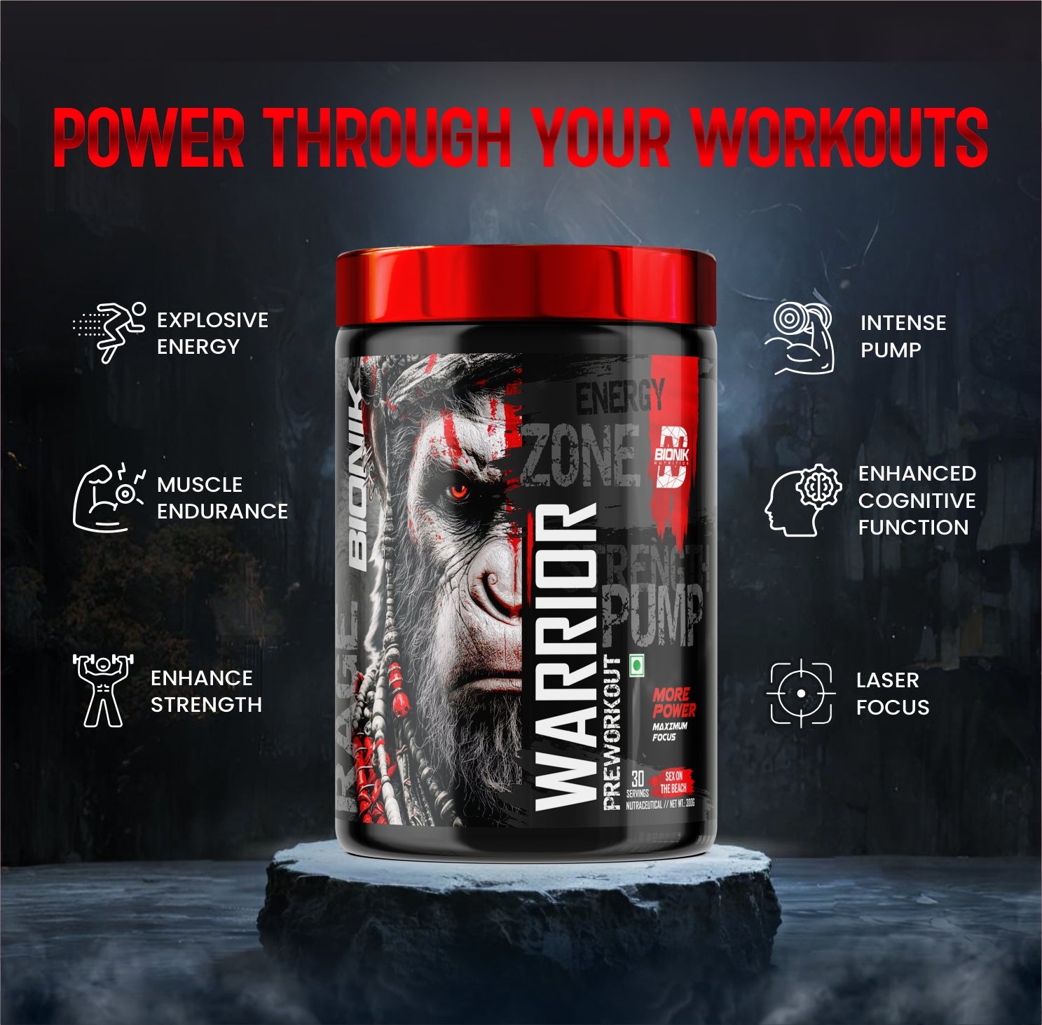 BIONIK NUTRITION Warrior Zone Pre-Workout | 300 g