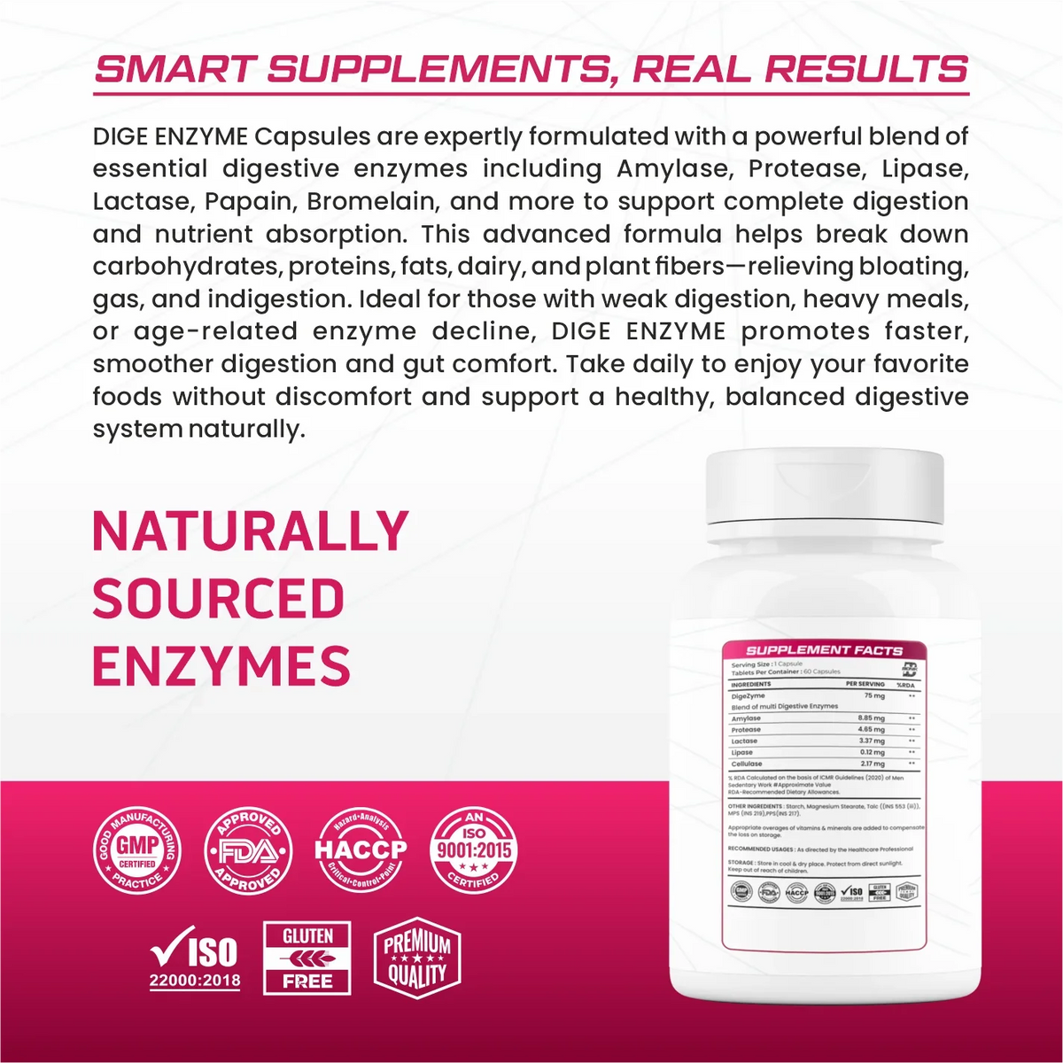 BIONIK NUTRITION Dige Enzyme Tablets digestive supplement bottle with 60 tablets for improved digestion and gut health