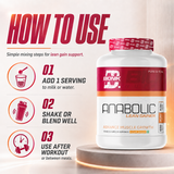 BIONIK NUTRITION Anabolic Gain mass gainer with whey protein and creatine in 1.5 kg container, showing the product packaging.