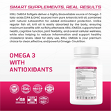 BIONIK NUTRITION Krill Omega Softgels bottle showing 60 softgels, EPA, DHA, and astaxanthin for omega 3 health support.
