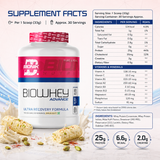 BIONIK NUTRITION Bio Whey Protein powder container showing the label for whey protein with BCAAs and creatine supplement.