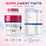 BIONIK NUTRITION Bio Whey Protein powder container showing label with BCAAs and Creatine, 1 kg protein supplement.