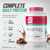 BIONIK NUTRITION Essential Whey Protein powder with fibre and glutamine in 1kg or 2kg packaging, ideal for muscle recovery and nutrition.
