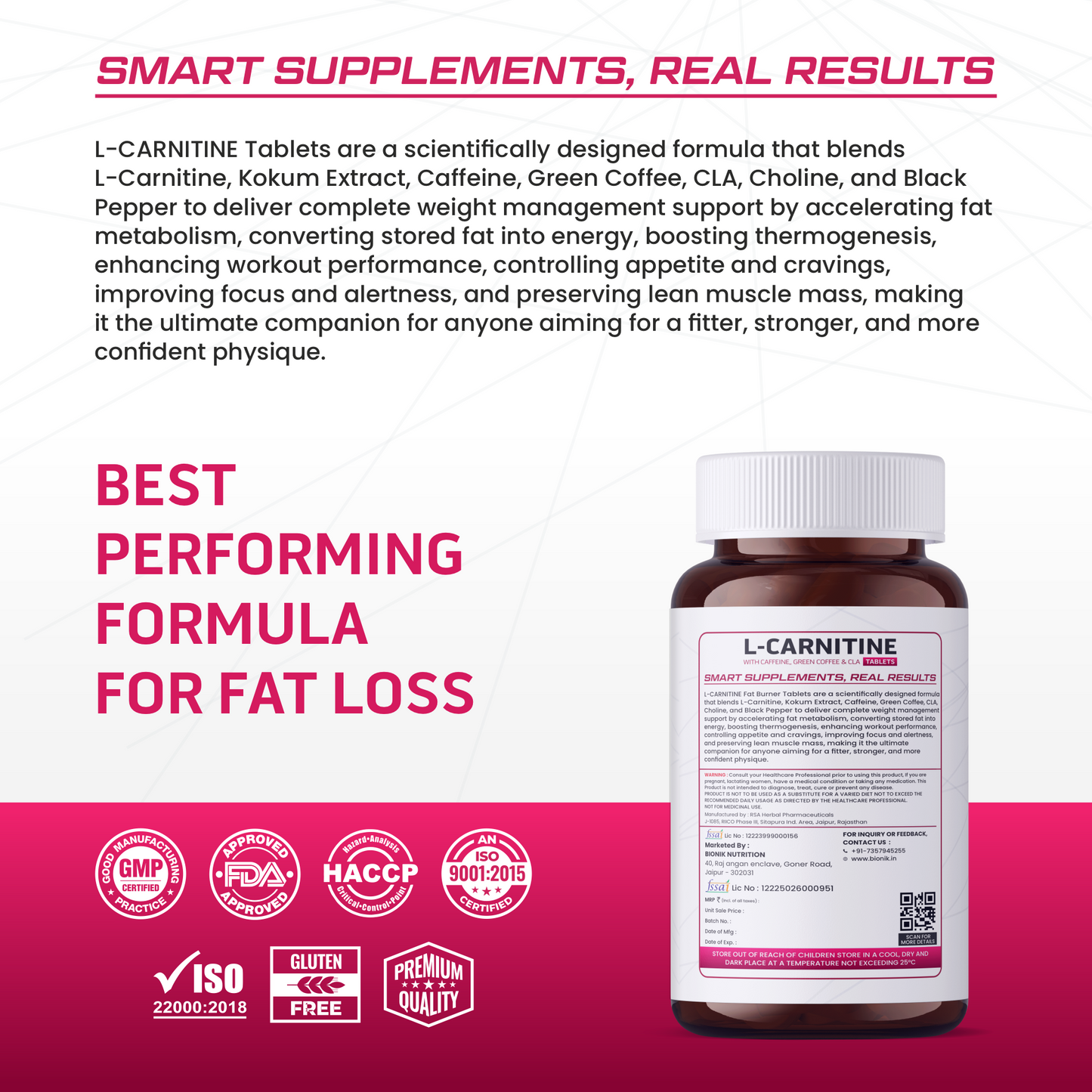 BIONIK NUTRITION L-Carnitine Tablets image 5