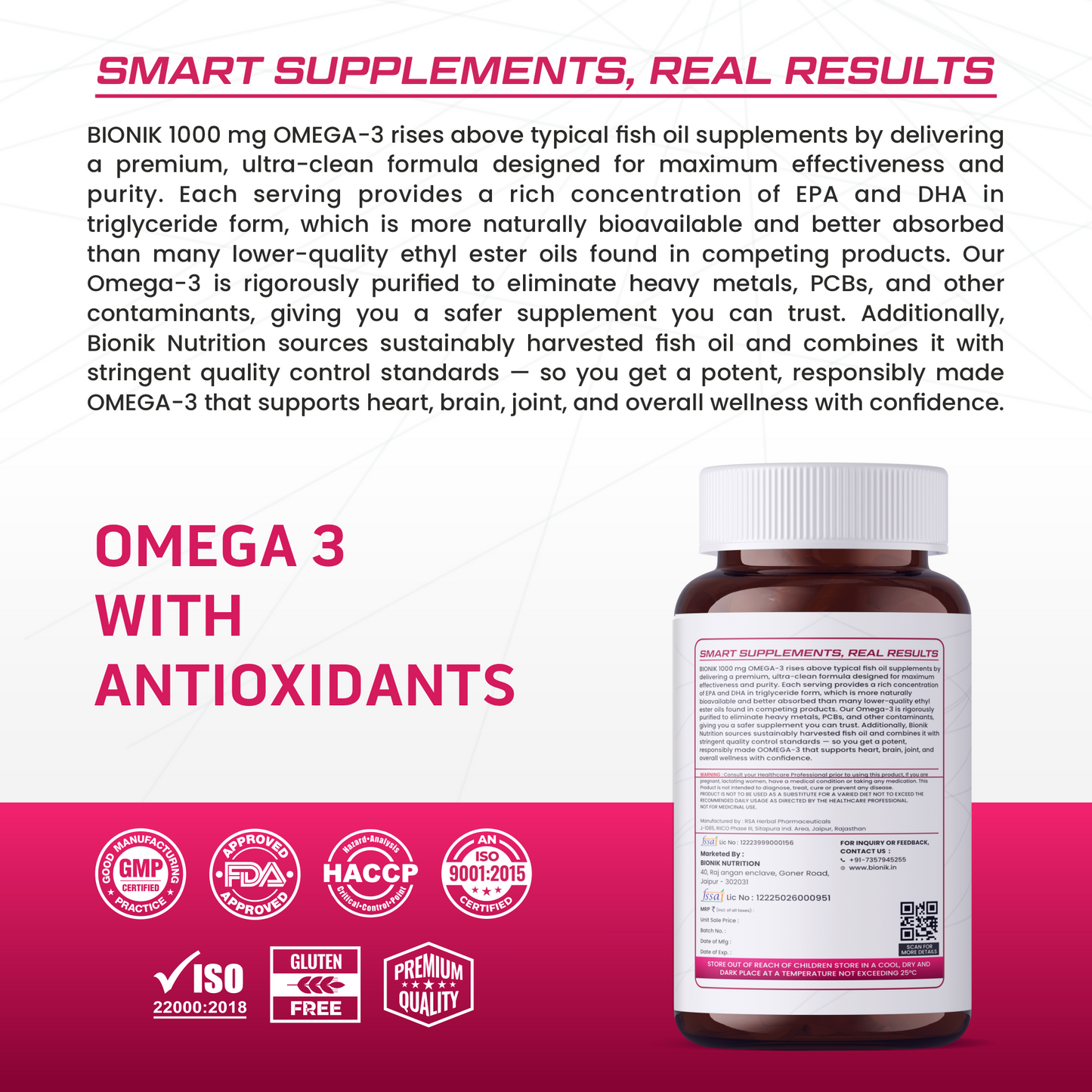 BIONIK NUTRITION Salmon Fish Oil Softgels image 5