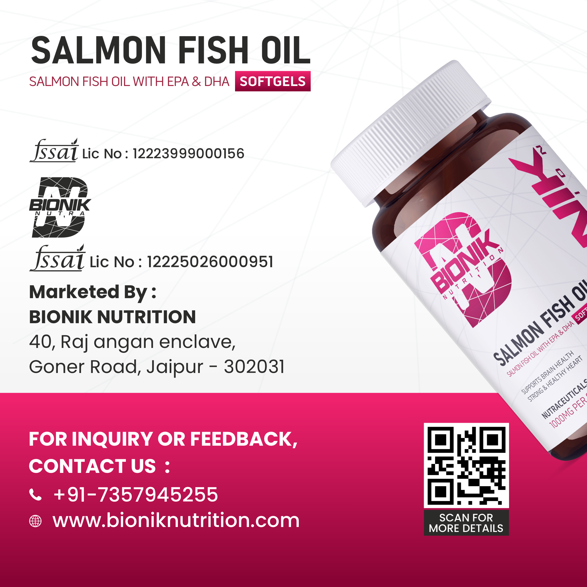 BIONIK NUTRITION Salmon Fish Oil Softgels image 8