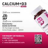 BIONIK NUTRITION Calcium + D3 Tablets image 8