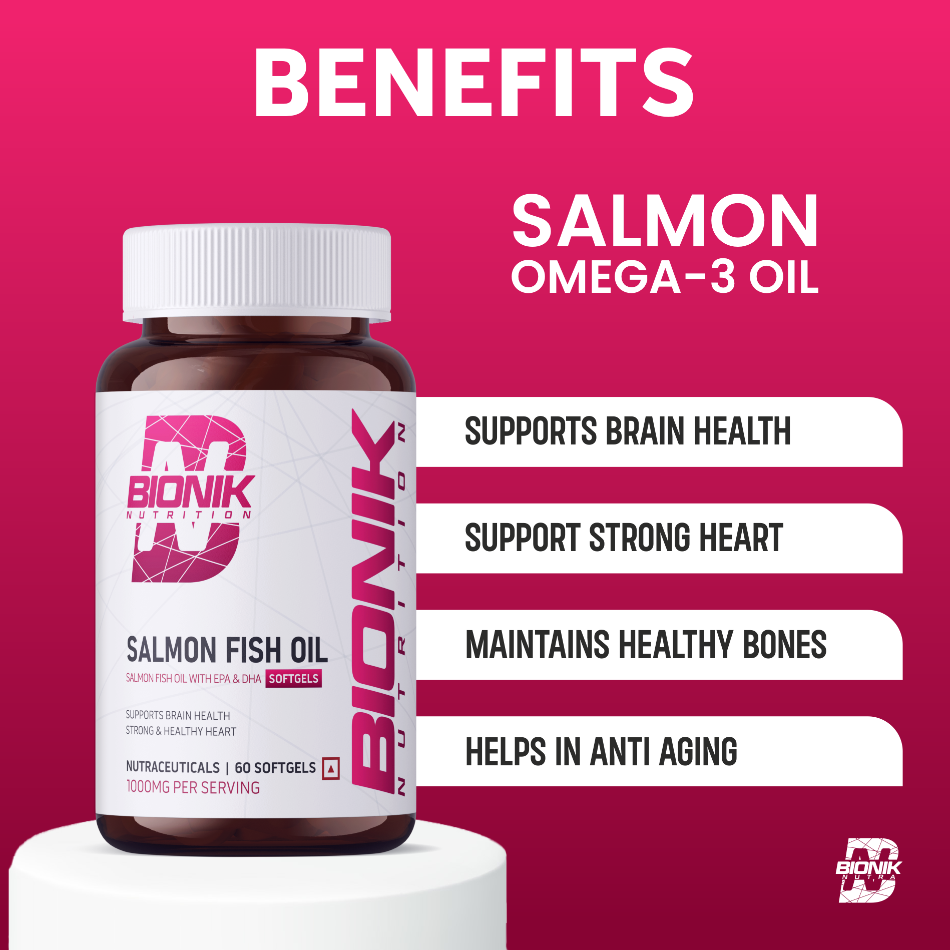 BIONIK NUTRITION Salmon Fish Oil Softgels image 7