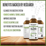 Bionik GoldenRoot Gut Cleanse Herbal Juice with Triphala and Lemon Grass in a 500ml bottle, promoting Ayurvedic digestive wellness.