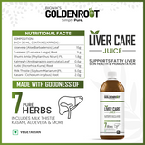 Goldenroot Bionik Herbal Liver Care Juice bottle, 500 ml, with Milk Thistle and Turmeric for Ayurvedic liver wellness.