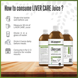 Goldenroot Bionik Liver Care Herbal Juice bottle with milk thistle and turmeric, 500 ml, Ayurvedic liver wellness supplement.