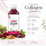 Goldenroot Bionik herbal collagen juice in a 500ml bottle, featuring natural ingredients and golden-colored liquid.