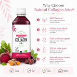 GoldenRoot Bionik herbal collagen juice in a 500ml bottle, featuring natural herbal ingredients and golden color.