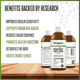 Bionik GoldenRoot Neem Giloy Karela Jamun herbal juice in a 500ml bottle, promoting Ayurvedic detox and wellness.