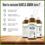 Goldenroot Herbal Juice bottle showing Neem, Giloy, Karela, and Jamun ingredients for Ayurvedic detox wellness, 500 ml.