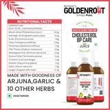 Bionik GoldenRoot Heart Care Herbal Juice in a 500ml bottle, featuring herbal ingredients for heart health.