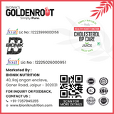 Bionik GoldenRoot Heart Care Herbal Juice in 500 ml bottle, golden liquid with herbal ingredients, from Goldenroot brand