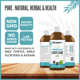 Bionik GoldenRoot Liver Care Juice in a 500ml bottle, organic herbal fruit juice promoting liver wellness by Goldenroot.