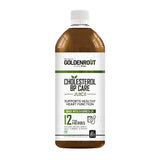 Bionik GoldenRoot Cholesterol BP Care Juice in 500ml bottle, organic fruit juice by Goldenroot with fresh fruit images.