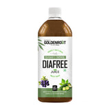 Bionik GoldenRoot DiaFree herbal organic fruit juice in a 500ml bottle, promoting sugar wellness with natural ingredients.