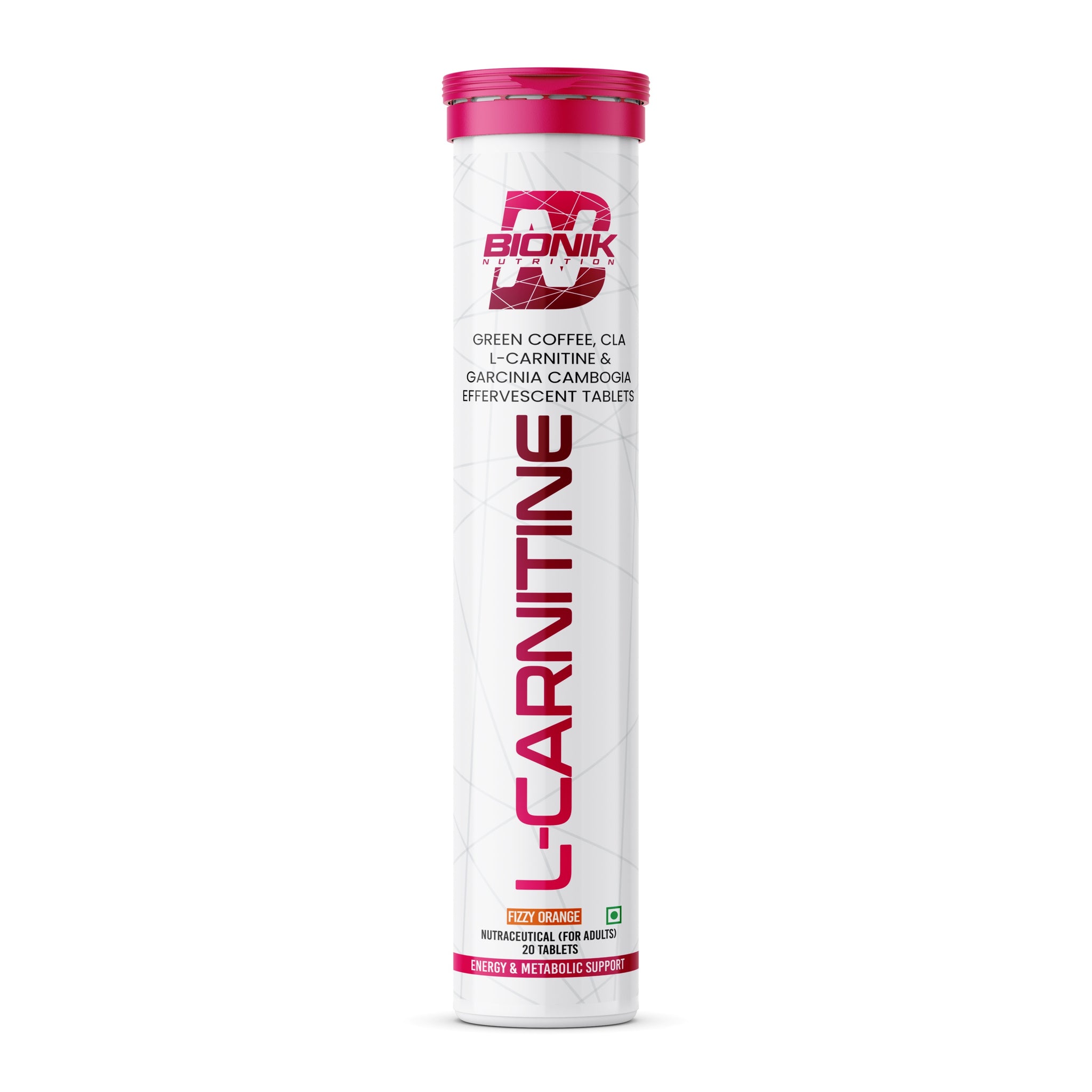 BIONIK L-Carnitine Effervescent Tablets front mockup