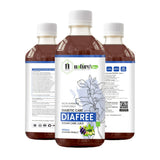 Bottle of Nature's Hive Diafree Herbal Juice in a 1-liter container, featuring the label and clear liquid inside.