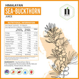 Nature's Hive Seabuckthorn Juice herbal drink in a 1L bottle, rich in Omega 3, 6, 7, and 9, shown in the image.