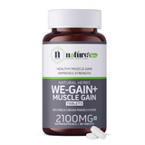 Nature's Hive We-Gain Tablets, 60-count mass gainer supplement in blister pack, designed to support muscle growth and weight gain.