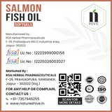 Nature's Hive Salmon Fish Oil Omega 3 Capsules, 60 softgel capsules for healthy omega-3 fatty acids.