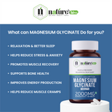 Nature's Hive Magnesium Tablets, 60-count bottle of vitamins and minerals, showing the supplement tablets and packaging.
