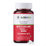 Nature's Hive Vitamin B12 1500 mcg tablets, dietary supplement in a container, daily vitamins and minerals for energy support