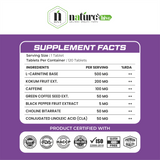 Nature's Hive Fat Burner Tablets, weight management supplement in a bottle with 60 tablets, natural ingredients for fat burning.