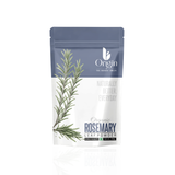 Organic rosemary leaf powder by The Bharat Origin, 100g, featuring fine, green herbal powder in a clear container.